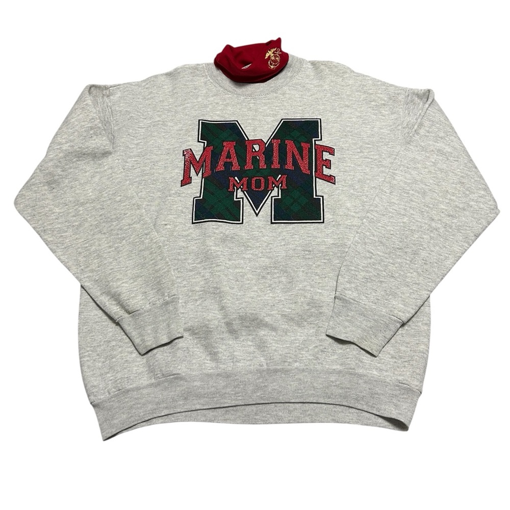 Vintage 90s Women’s Large US Marine Mom Turtleneck Sweatshirt